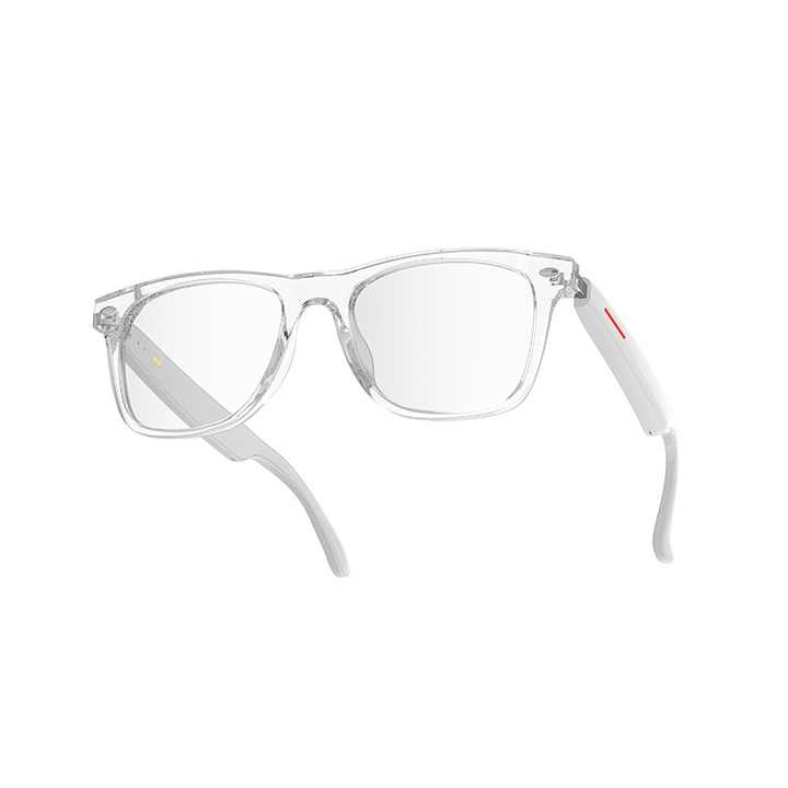 Clear Frame Dash Glasses with AI Voice Assistant